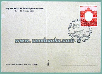 Sonderstempel TAG der NSDAP des Generalgouvernements, Krakau, 13.-15.VIII. 1943