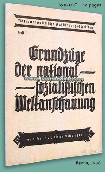 Nationalpolitische Aufklrungsschriften heft 1 Weltanschauung