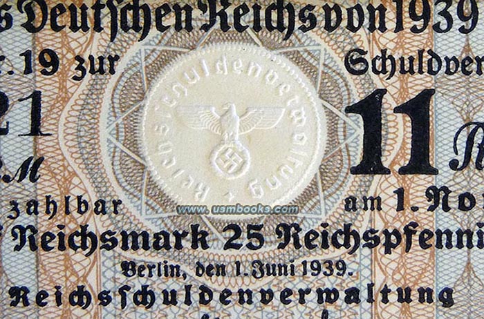 Nazi eagle and swastika emboss