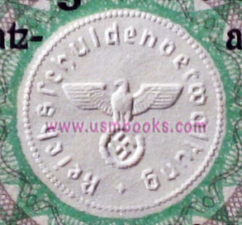 Nazi eagle and swastika seal Reichsschuldenverwaltung