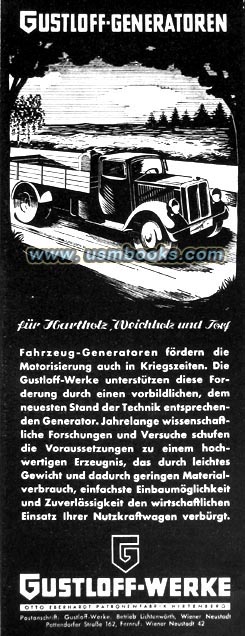 Gustloff wood gas generators for trucks and automobiles