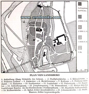 Nazi Landsberg city map