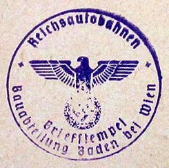 Reichsautobahnen Briefstempel