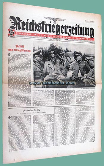 Reichskriegerzeitung, Reichsblatt des NS.-Reichskriegerbundes 26 May 1940