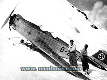 Ernst Udet landing on the Alps